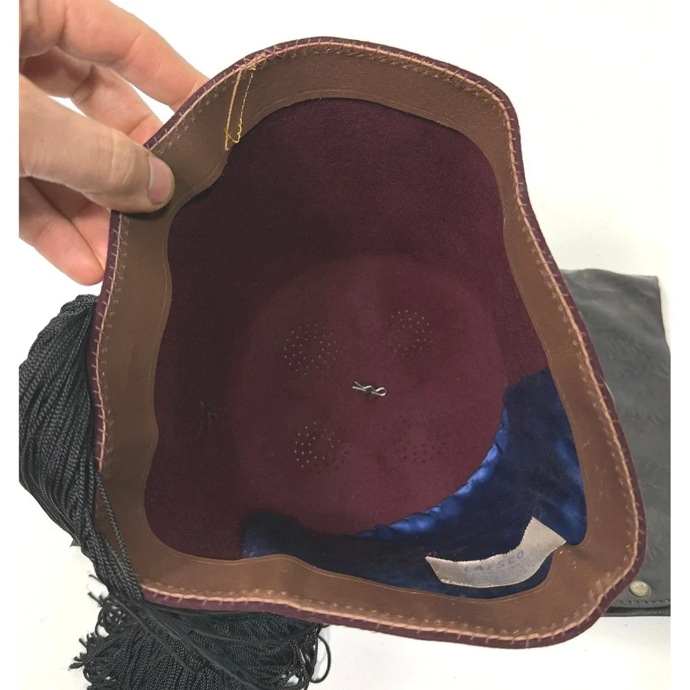 Vintage Mason Freemason Shriner Jeweled El Bekal Fez Hat 7 5/8 Cap w/ Case